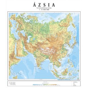 ZIDNA KARTA FIZIČKO GEOGRAFSKA – AZIJA - mađarski