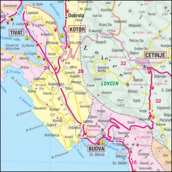 ZIDNA KARTA  AUTO ADMINISTRATIVNA - CRNA GORA - Image 2