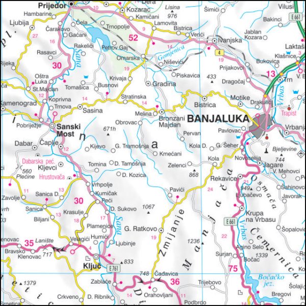ZIDNA KARTA - AUTO KARTA BOSNA I HERCEGOVINA - Image 2