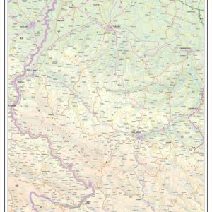 ZIDNA KARTA FIZIČKO GEOGRAFSKA/AUTO – ZAPADNA SRBIJA