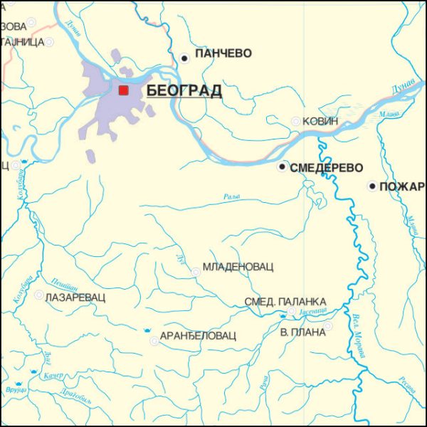 ZIDNA KARTA HIDROGRAFSKA – SRBIJA - Image 2