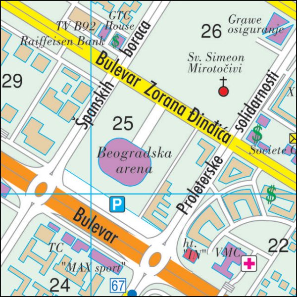 ZIDNA KARTA - PLAN GRADA – NOVI BEOGRAD - Image 2