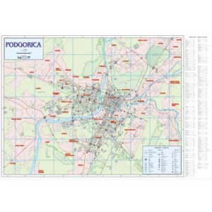 ZIDNA KARTA PLAN GRADA – PODGORICA - velika