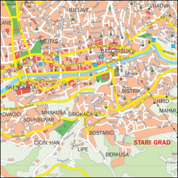 ZIDNA KARTA PLAN GRADA – SARAJEVO - Image 2