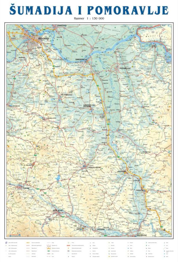 ZIDNA KARTA REGIONALNA – ŠUMADIJA I POMORAVLJE