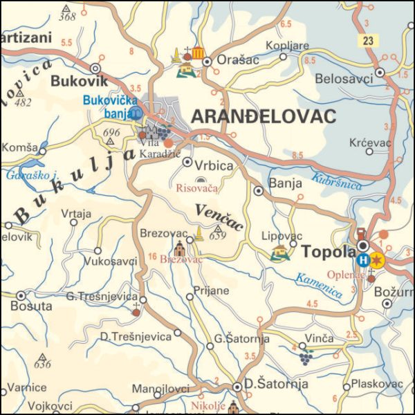 ZIDNA KARTA REGIONALNA – ŠUMADIJA I POMORAVLJE - Image 2