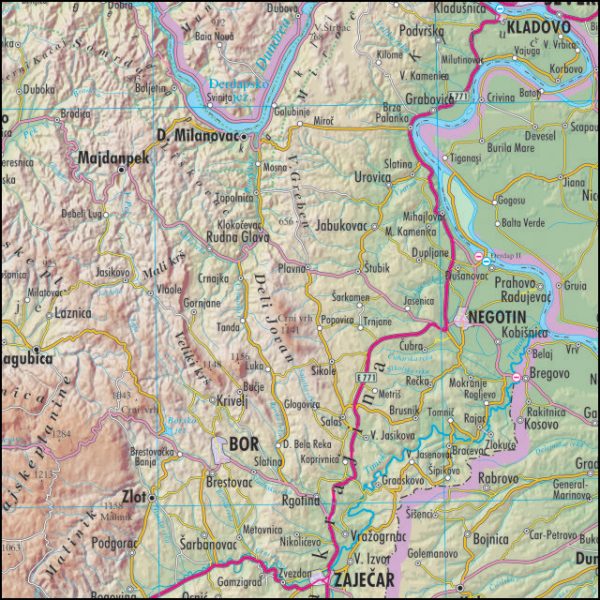 ZIDNA KARTA SATELITSKA – SRBIJA - Image 2